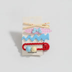 Mini Claw Clip Set Mix & Match - Blue Bow & Beads – hair accessories (view 1)