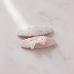 Watercolor Floral Pearl Hair Clip Set - Pink Floral