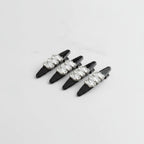 Rhinestone Clip Hair Pin Set - Trapezoid Rhinestone – hair accessories (view 2)