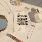 Rhinestone Clip Hair Pin Set - Heart Pearl Rhinestone – hair accessories (view 3)