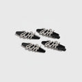 Rhinestone Clip Hair Pin Set - Letter Rhinestone