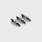 Rhinestone Clip Hair Pin Set - Bow Rhinestone