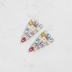 Sparkle Rhinestone Hair Clip Duo - Pink Accent – hair accessories (view 2)