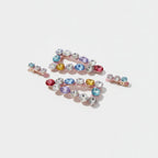 Sparkle Rhinestone Hair Clip Duo - Pink Accent