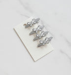 Gemstone Heart Claw Hair Clip Set - Crystal Butterfly – hair accessories (view 2)