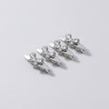 Gemstone Heart Claw Hair Clip Set - Crystal Butterfly