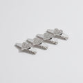Gemstone Heart Claw Hair Clip Set - Crystal Heart