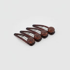 Sparkle Bead Hair Clip Set - Brown Sparkle