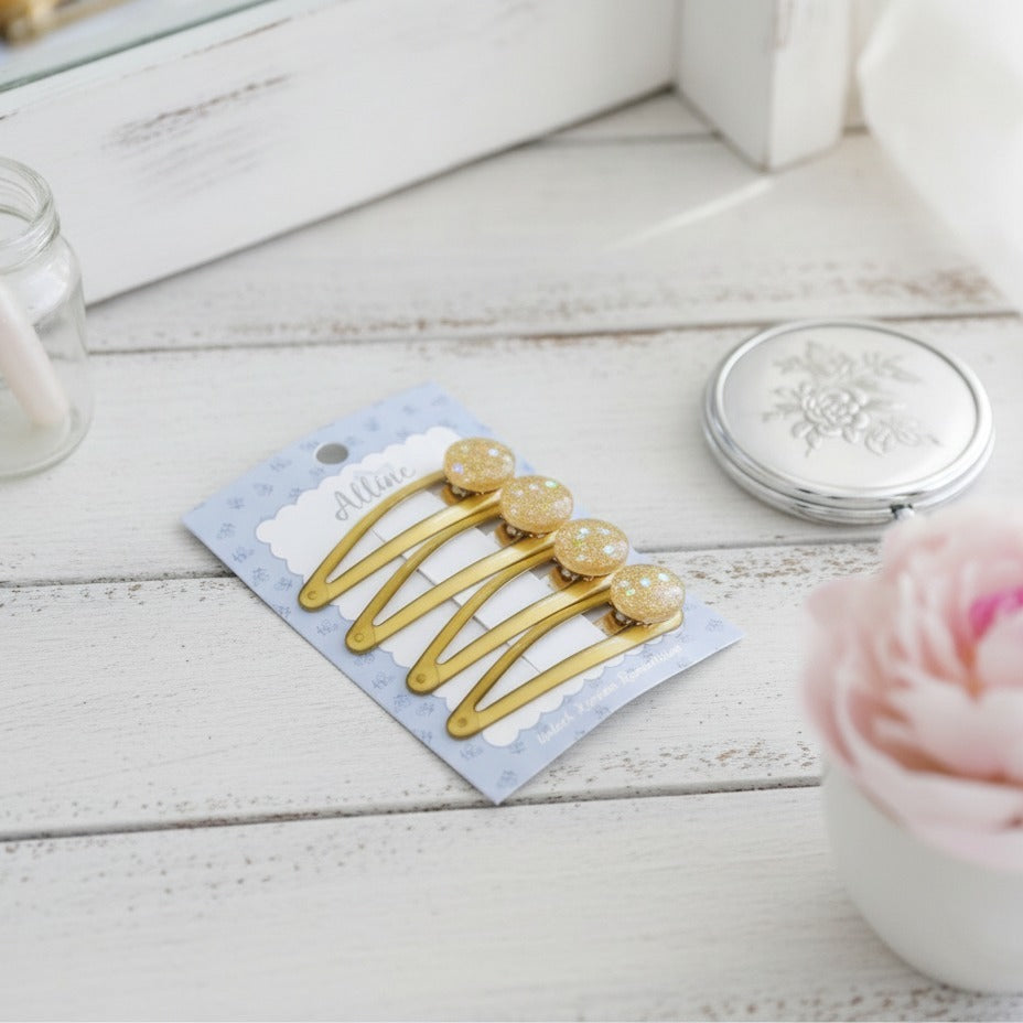Sparkle Bead Hair Clip Set - Yellow Sparkle – hair accessories (view 2)
