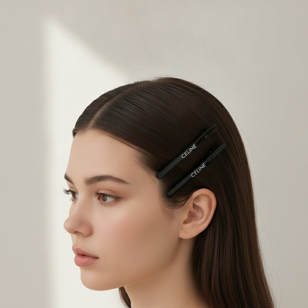 Celine Rectangular Claw Clip Duo - Black – hair accessories (view 3)