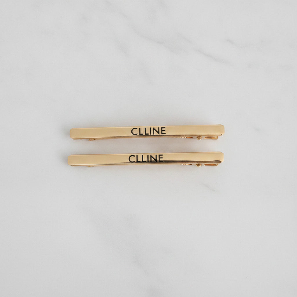Celine Rectangular Claw Clip Duo - Gold