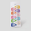 Colorful Heart-Shaped Hair Clips Set With Beads – hair accessories (view 1)