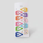 Colorful Heart-Shaped Hair Clips Set With Beads – hair accessories (view 1)