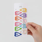 Colorful Heart-Shaped Hair Clips Set With Beads – hair accessories (view 3)