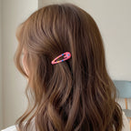 Colorful Snap Hair Clips Set With Heart Details