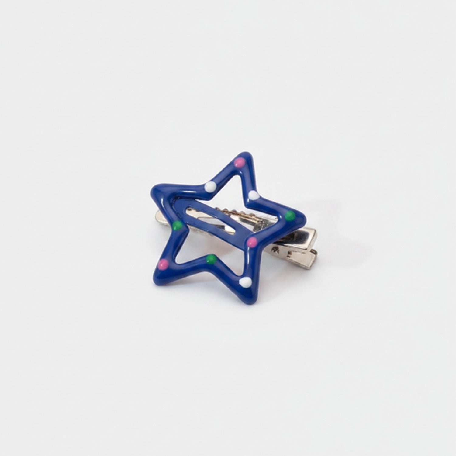 Colorful Star Hair Clips Set With Rhinestones