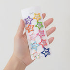 Colorful Star Hair Clips Set With Rhinestones – hair accessories (view 3)