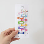 Colorful Beaded Hair Clips Set With Hearts – hair accessories (view 3)