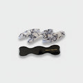 Blue Marble Polymer Hair Clips Set