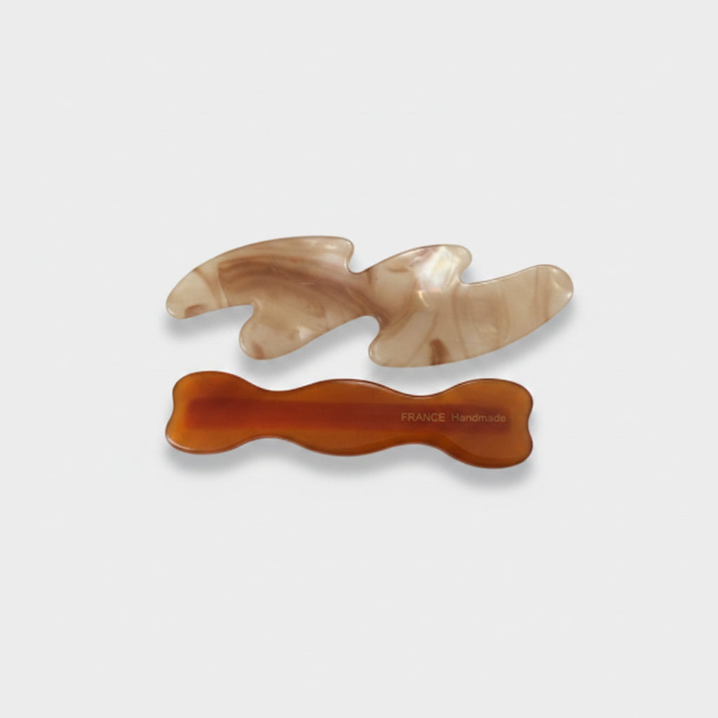 Wavy Tortoiseshell Hair Clip Set