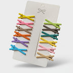 Colorful Bow Hair Clips Set Rainbow Accessories