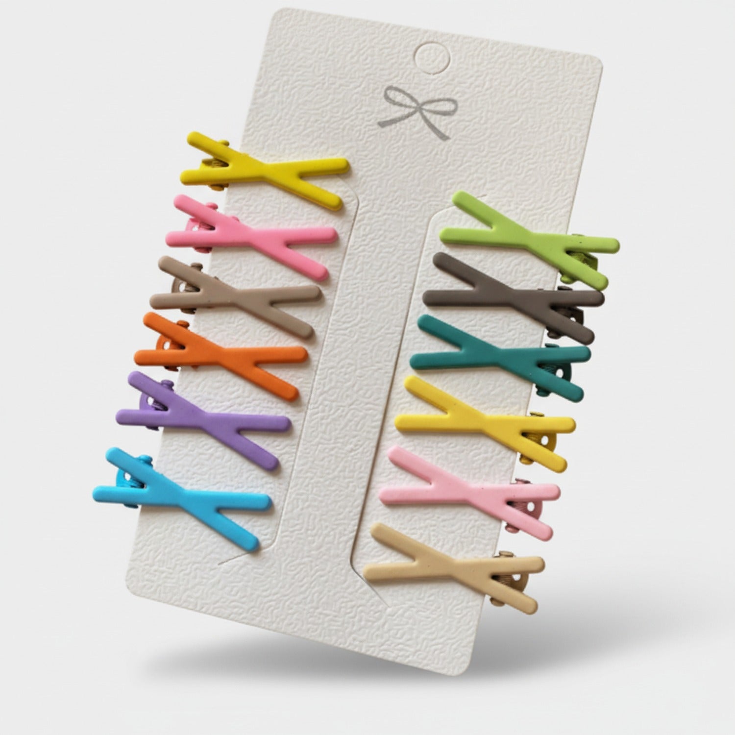 Colorful Bow Hair Clips Set Rainbow Accessories