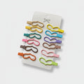 Colorful Heart Hair Clips Set Rainbow