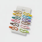 Colorful Heart Hair Clips Set Rainbow
