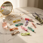 Colorful Heart Hair Clips Set Rainbow – hair accessories (view 2)