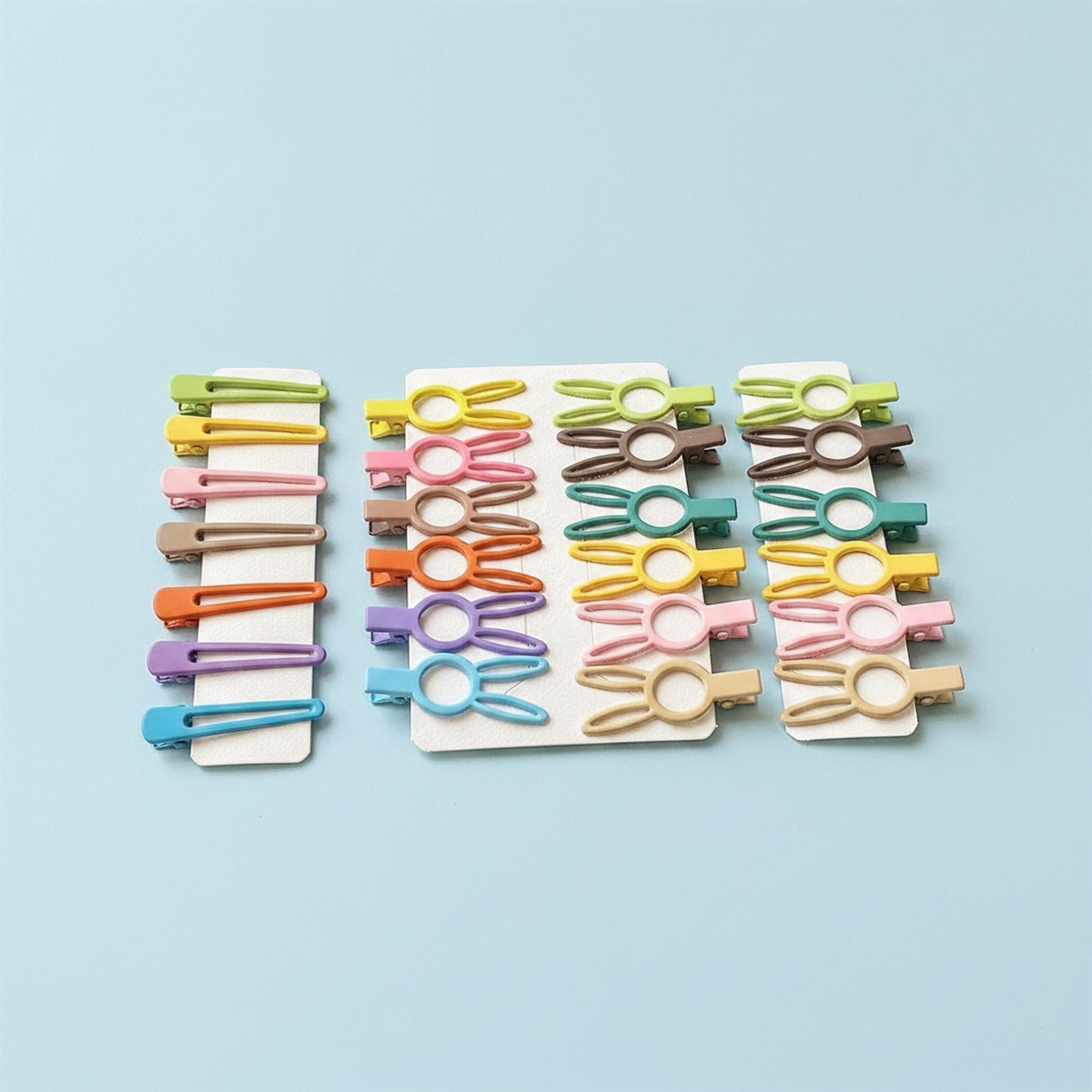 Colorful Snap Hair Clips Set Rainbow Accessory Pack