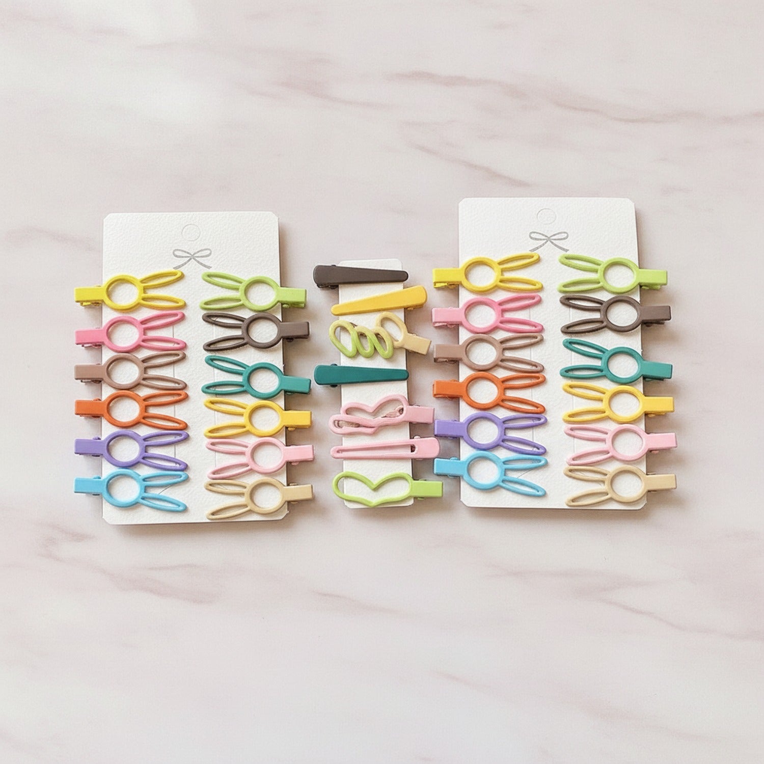 Colorful Hair Clips Set Rainbow Alligator