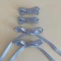 Periwinkle Grosgrain Bow Hair Clips Set