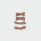 Grosgrain Bow Hair Clips Set Rose Gold