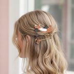 Vintage Asian Cloud Hair Clips Set With Black Details