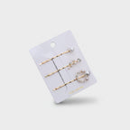 Pearl And Rhinestone Gold Hair Clips Set