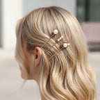 Pearl & Gold Hair Clip Set