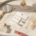 Pearl & Rhinestone Gold Hair Clip Set – hair accessories (view 2)