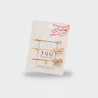 Cherry Blossom Gold Hair Clips Set With Bows
