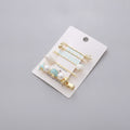 Gold Pearl Starfish Shell Hair Clip Set – hair accessories (view 1)