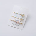Gold Pearl And Charm Hair Clips Set – hair accessories (view 1)