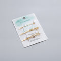 Gold Pearl Hair Clips Set Three-Pack – hair accessories (view 1)