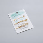 Gold Pearl Hair Clips Set Three-Pack – hair accessories (view 1)