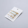 Gold Pearl And Rhinestone Hair Clips Set – hair accessories (view 1)