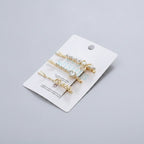 Gold Pearl And Rhinestone Hair Clips Set – hair accessories (view 1)