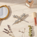 Star Rhinestone Hair Clips Silver Set – hair accessories (view 2)