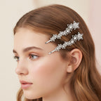 Star Rhinestone Hair Clips Silver Set – hair accessories (view 3)
