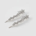 Star Rhinestone Hair Clips Silver Set – hair accessories (view 1)