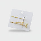 Pearl Mermaid Tail Gold Hair Clips Set