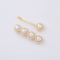 Pearl Heart Gold Hair Clips Set – hair accessories (view 1)