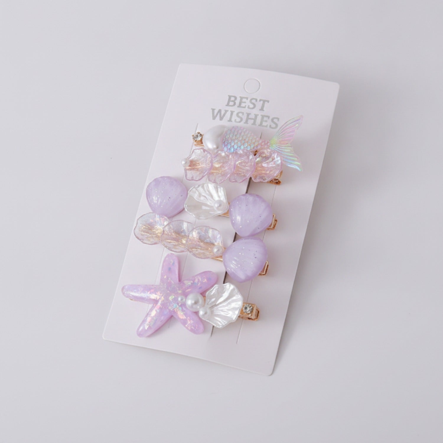 Iridescent Butterfly Pearl Hair Clip Set